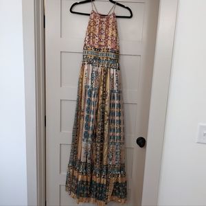 Anthropologie beaded maxi dress